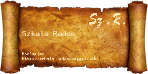 Szkala Rados névjegykártya